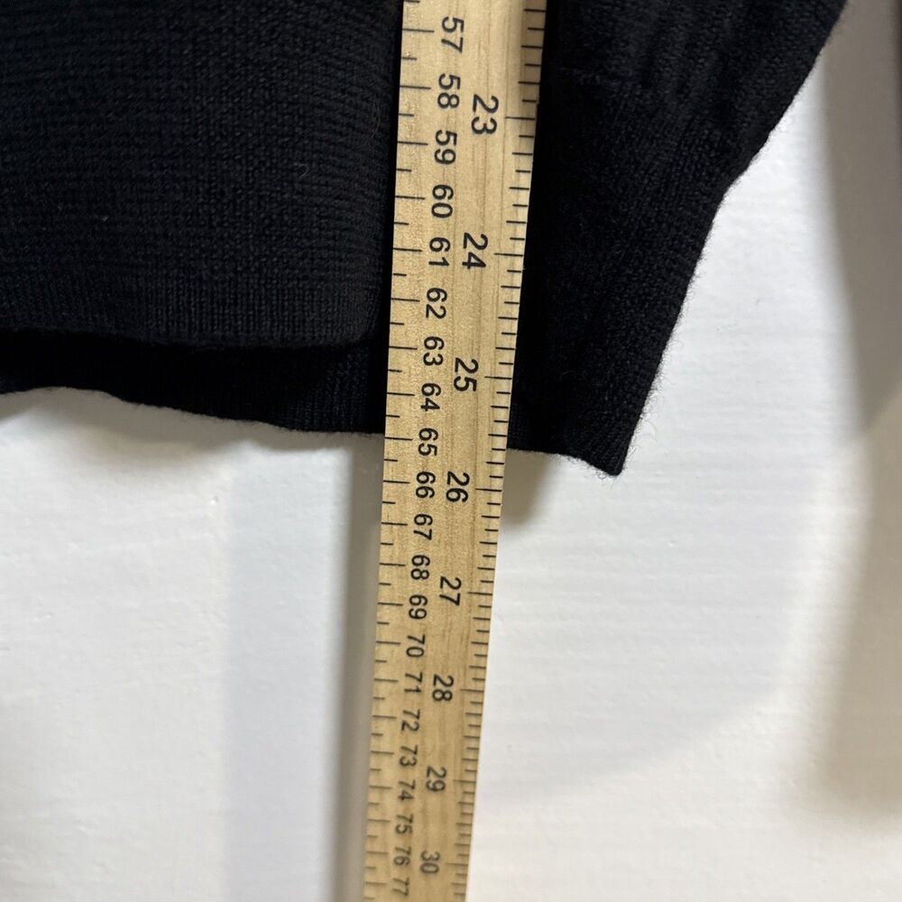 MICHAEL KORS Men's Black Pullover 100% Merino Wool Sweater Size Large 1/4 Zip - Picture 4 of 9